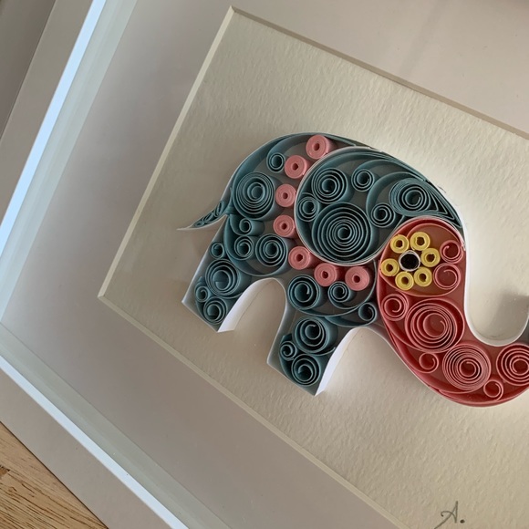 Quilling. Baby Elephant (Handmade) - Picture 2 of 5